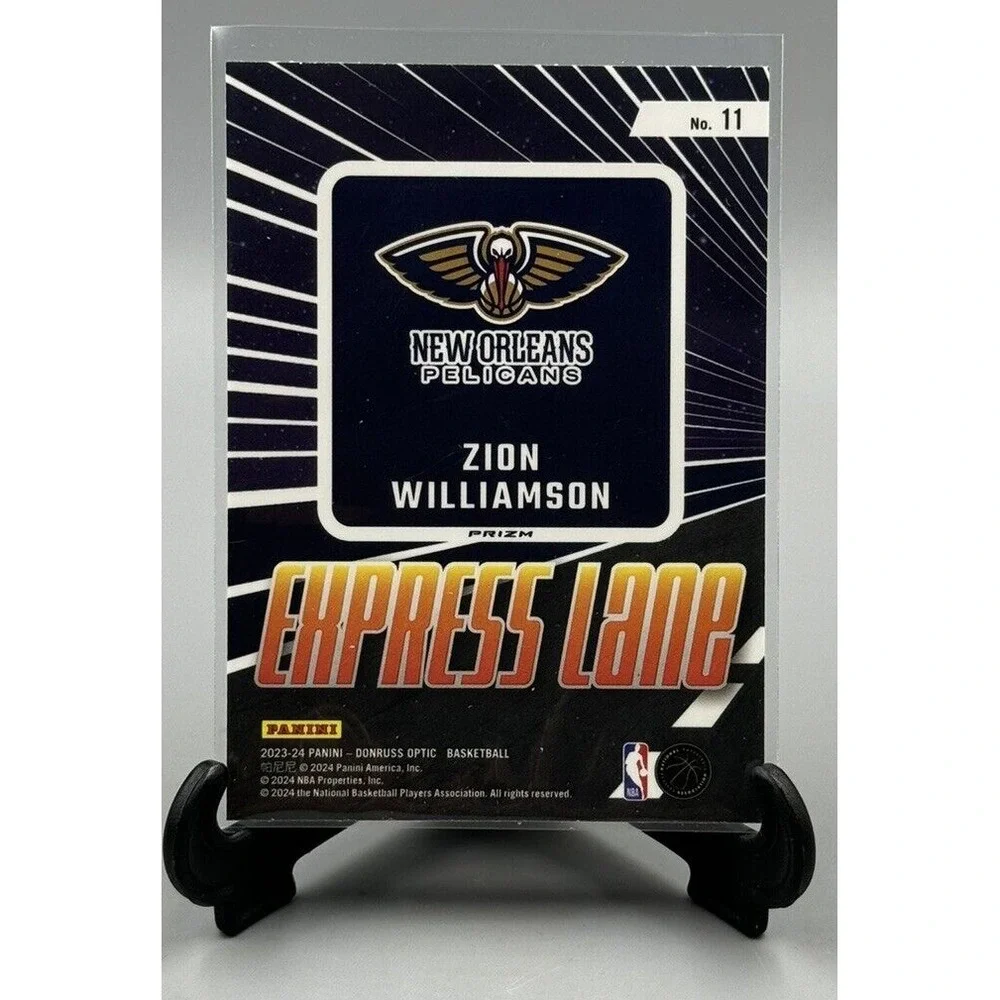 2023-24 Donruss Optic Zion Williamson Express Lane‎ Purple Holo Prizm